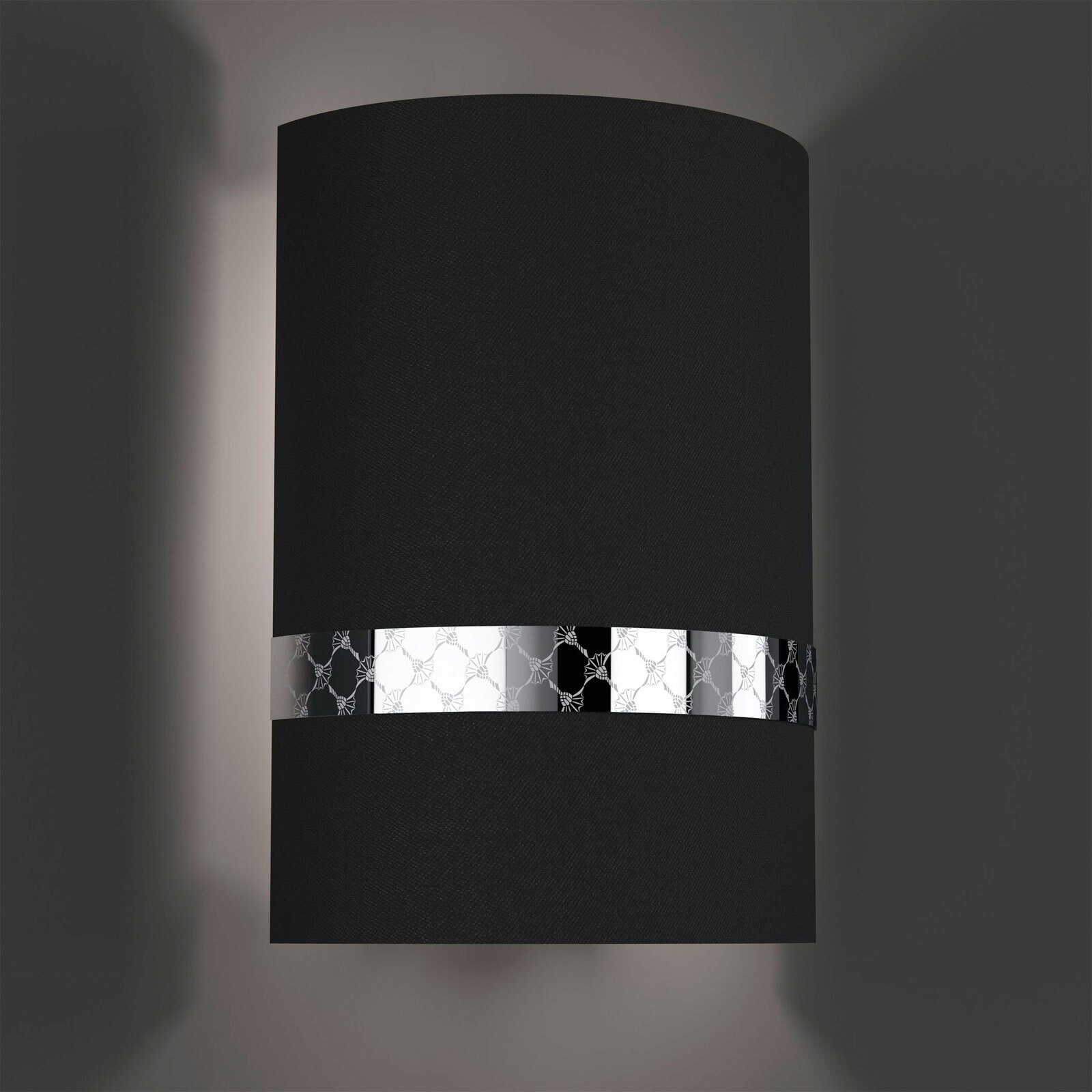 JOOP! Retrofit Wandlampe ROUND-LIGHTS BLACK schwarz /chromfarbig