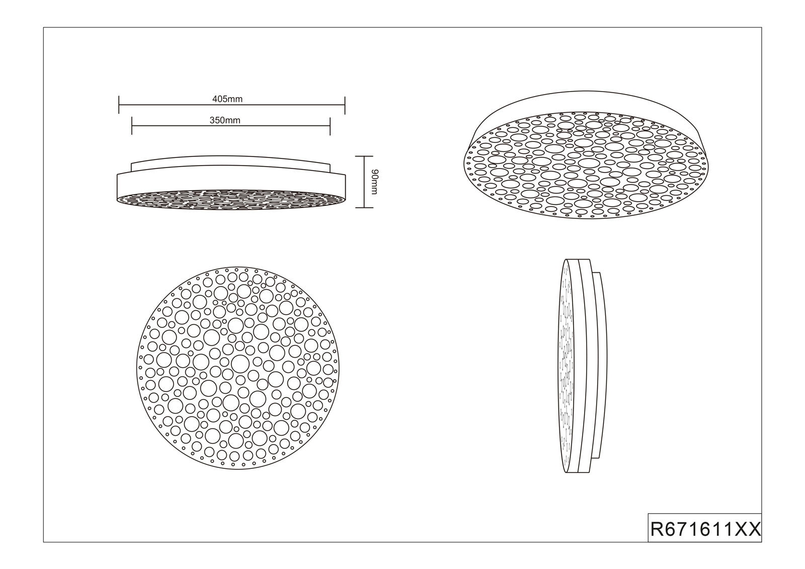 RL LED Deckenlampe CHIZU 40,5 cm weiß