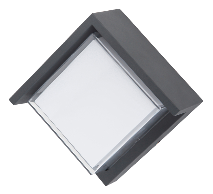 GLOBO LED Außenwandleuchte JALLA I 16x16 cm anthrazit