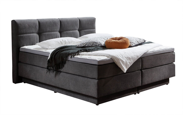 Boxspringbett PORTAGE 160 x 200 cm grau