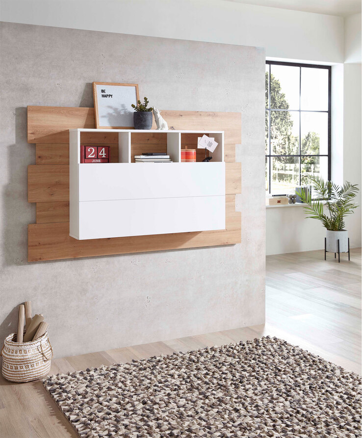 Wandsekretär INNO4HOME4 150 x 93 cm Artisan Eiche/ weiß