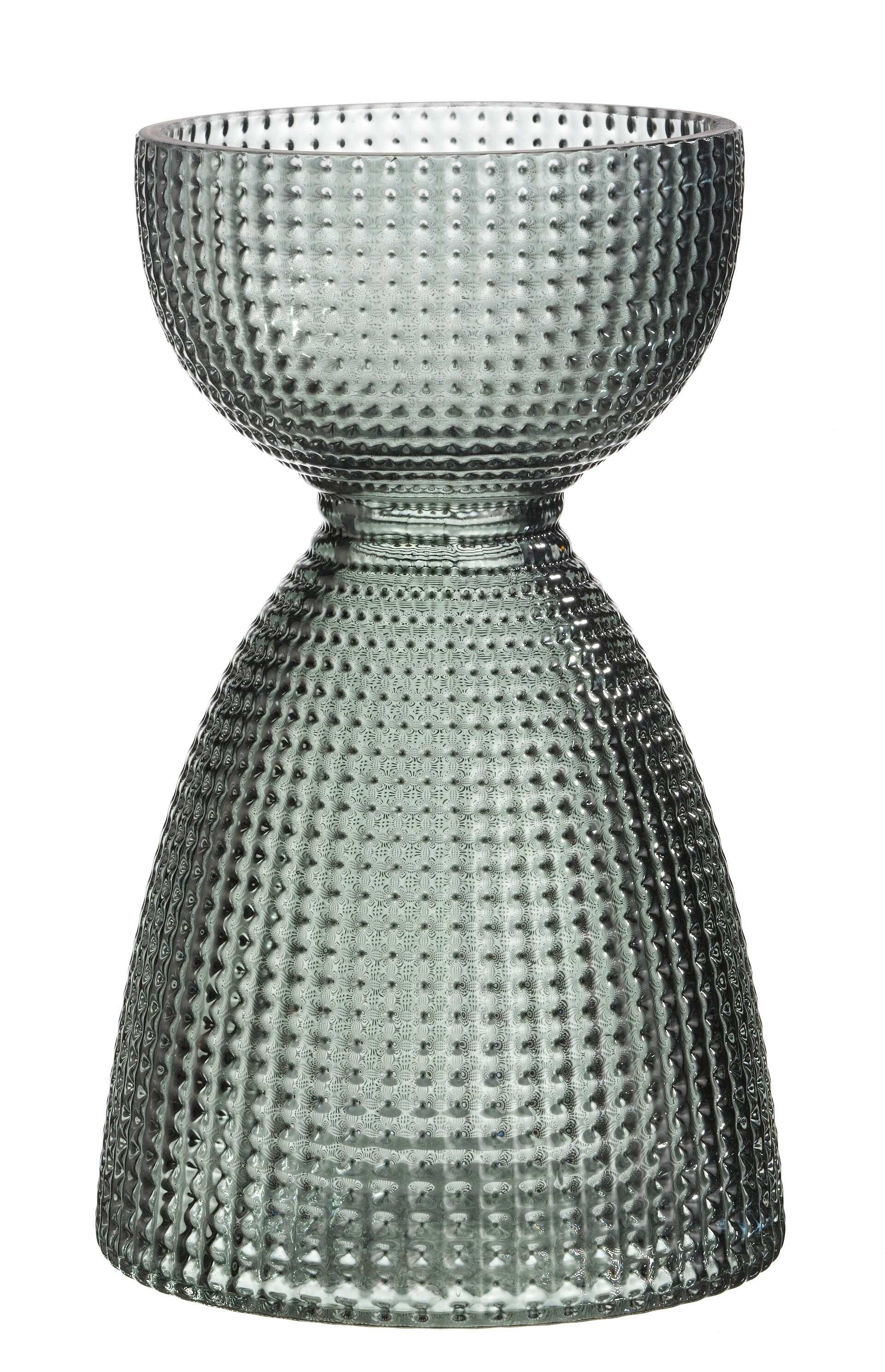 casaNOVA Vase Glas 14 cm hellgrün