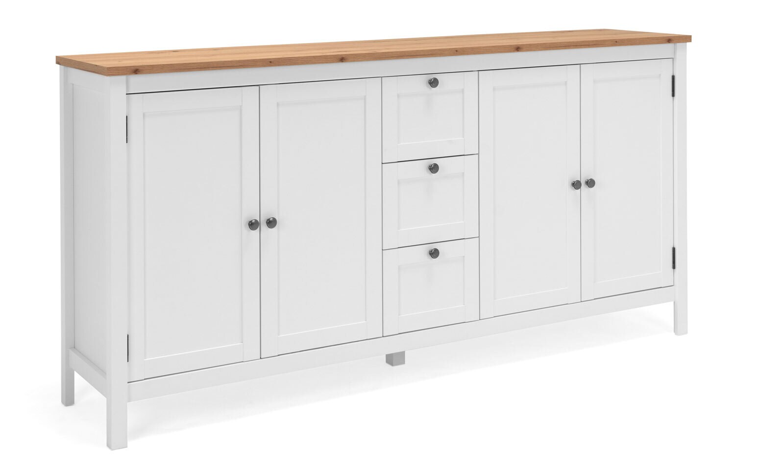 Sideboard BERGEN 180 x 90 cm weiß/Artisan Oak