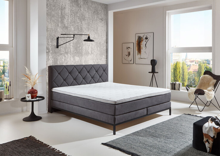 Boxspringbett ROCKAWAY 180 x 200 cm anthrazit