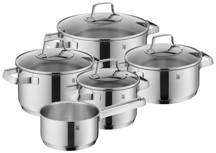 WMF Topf-Set BELMONTE 5-teilig silberfarbig Cromargan®