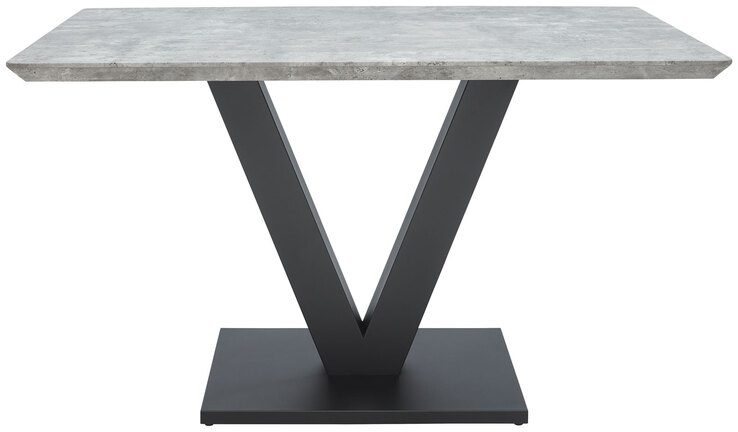 CASAVANTI Esstisch MIA 135 x 80 cm Metall/Zement-Optik