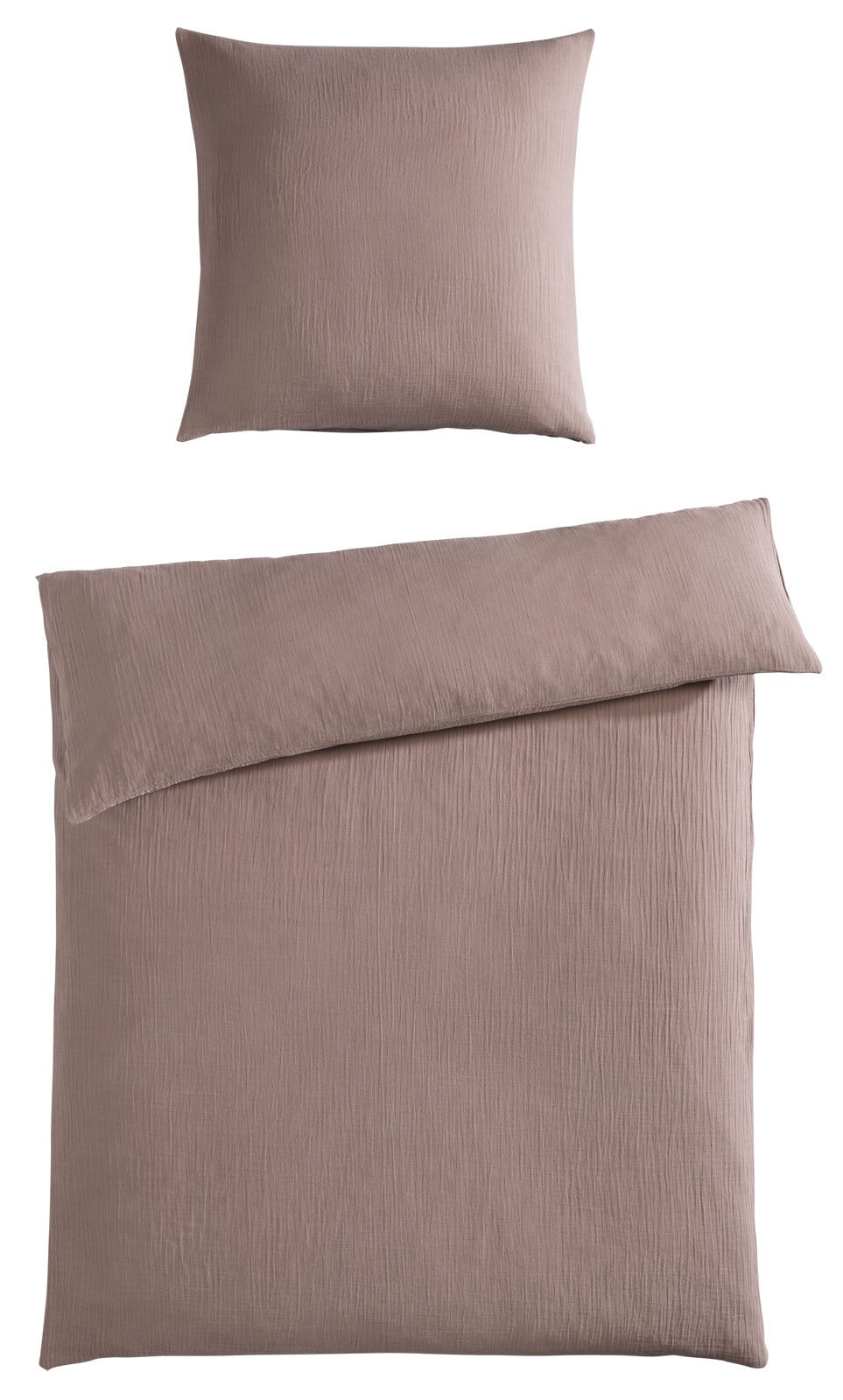 casaNOVA Musselin-Bettwäsche GRETA 155 x 220 cm mauve 