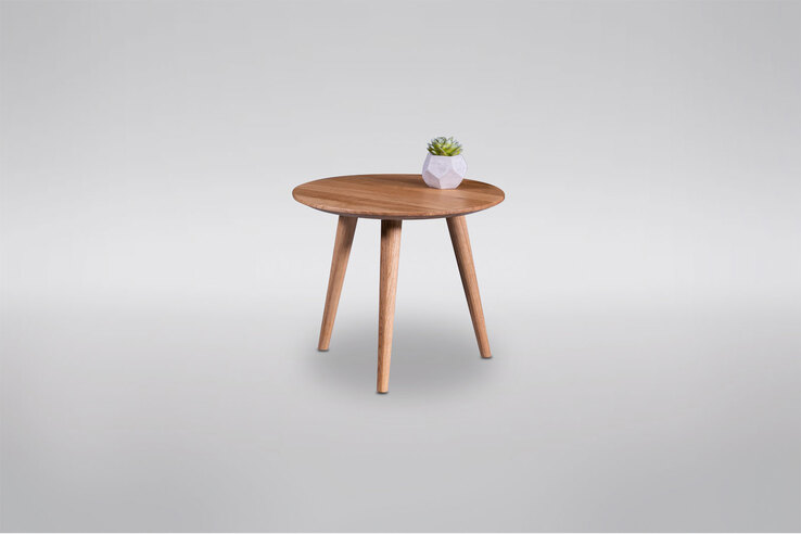 Couchtisch rund KILIAN 45 cm Wildeiche massiv