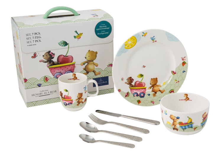 Villeroy & Boch Kindergeschirrset HUNGRY AS A BEAR 7-teilig mehrfarbig