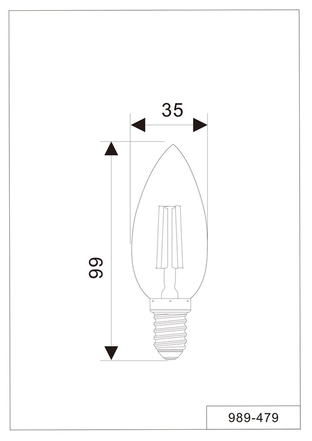TRIO Retrofit-LED Leuchtmittel Kerze FILAMENT E14 /4 W