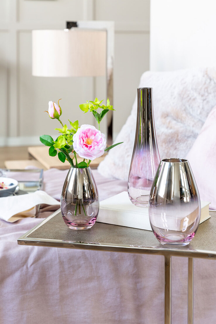 Fink Vase ZITA 12 cm rose-shading silver