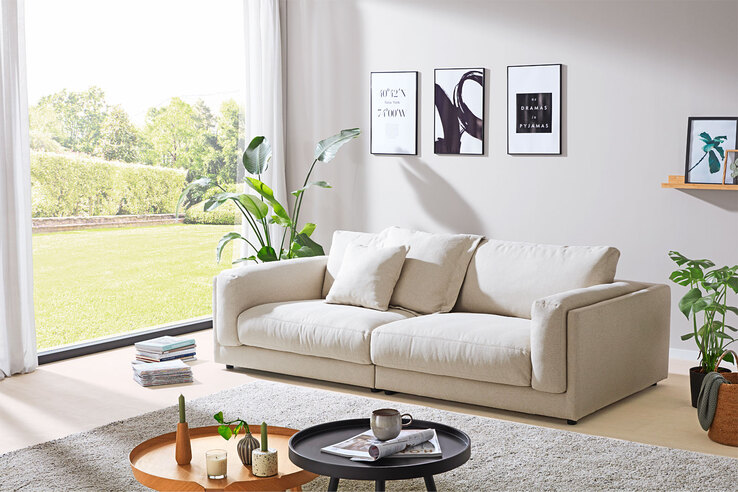 Ole Gunderson Sofa 2-Sitzer-Kombi LASSE V 250 cm naturbeige