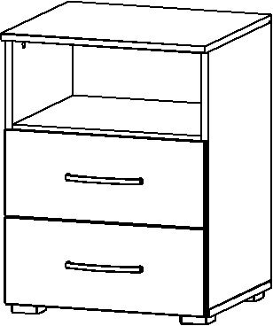 Nachttisch ADITIO III 47 x 62 cm Sonoma Eiche