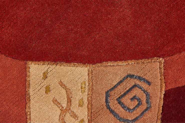 Teppich MANALI 150 cm rund rot