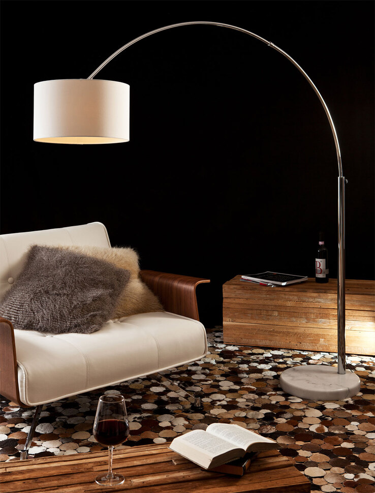 Retrofit Bogenlampe 210 cm weiß