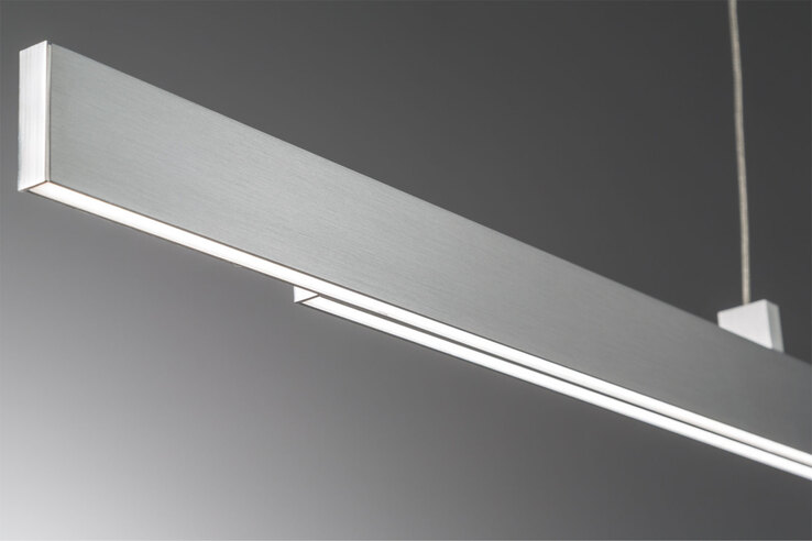 SCHÖNER WOHNEN-Kollektion LED Pendelleuchte STRIPE 110-140 cm nickelfarbig