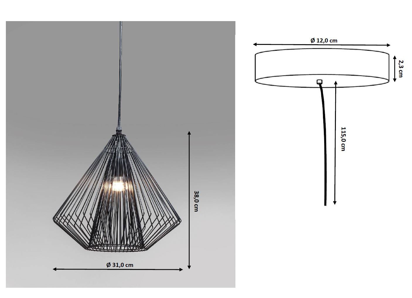 KARE DESIGN Retrofit Pendelleuchte MODO WIRE 32 cm