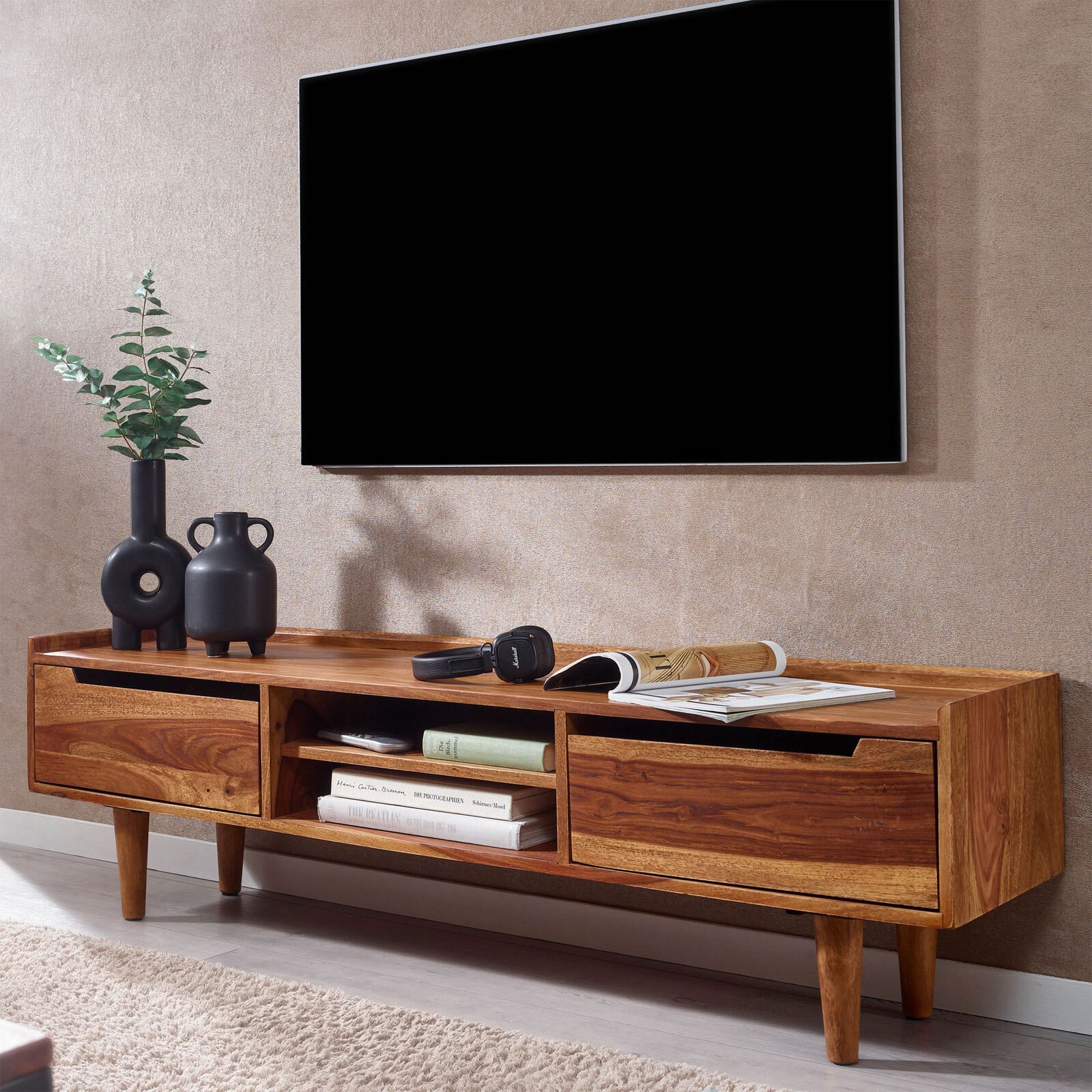CASAVANTI TV-Lowboard 145 x 43 cm Sheesham massiv
