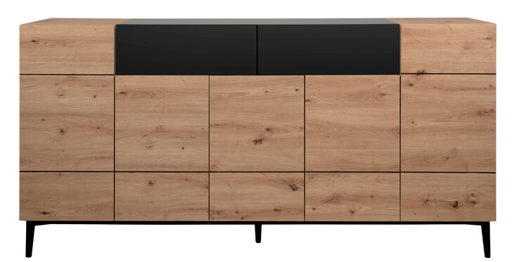 Sideboard NOLA 180 x 90 cm Artisan Oak-Dekor/schwarz