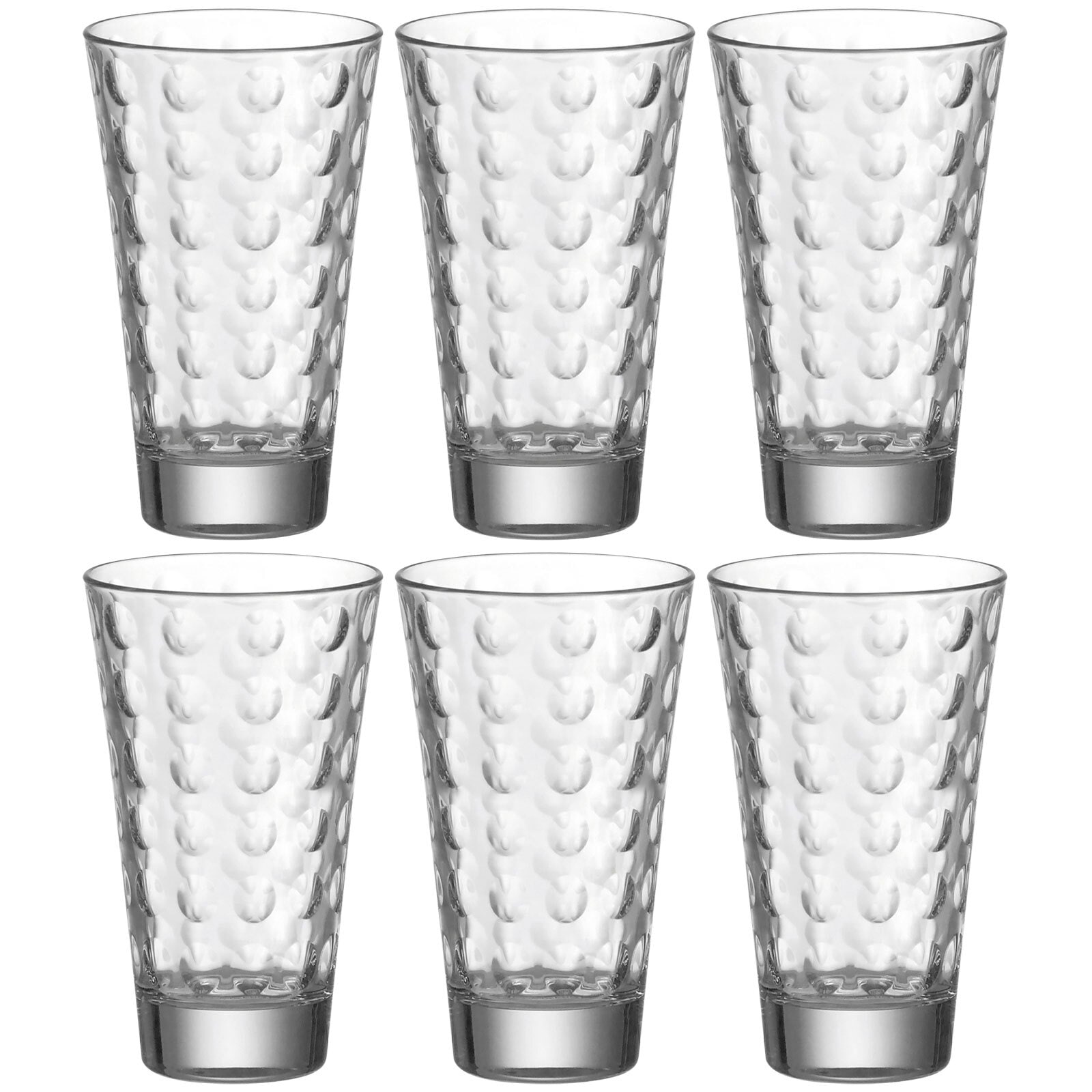 LEONARDO Longdrinkglas OPTIC 6er Set transparent