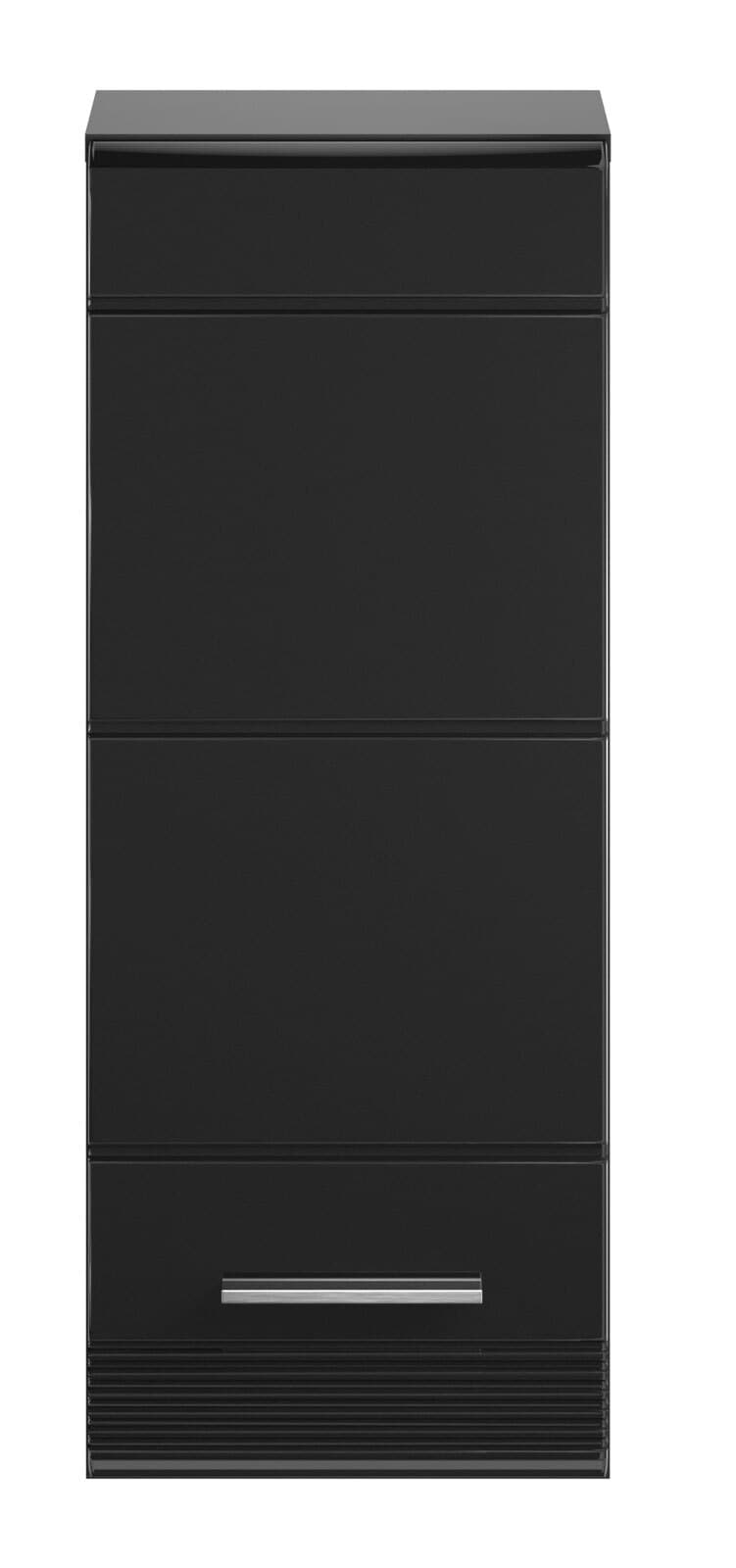 Bad Hängeschrank LINUS 30 x 77 cm schwarz