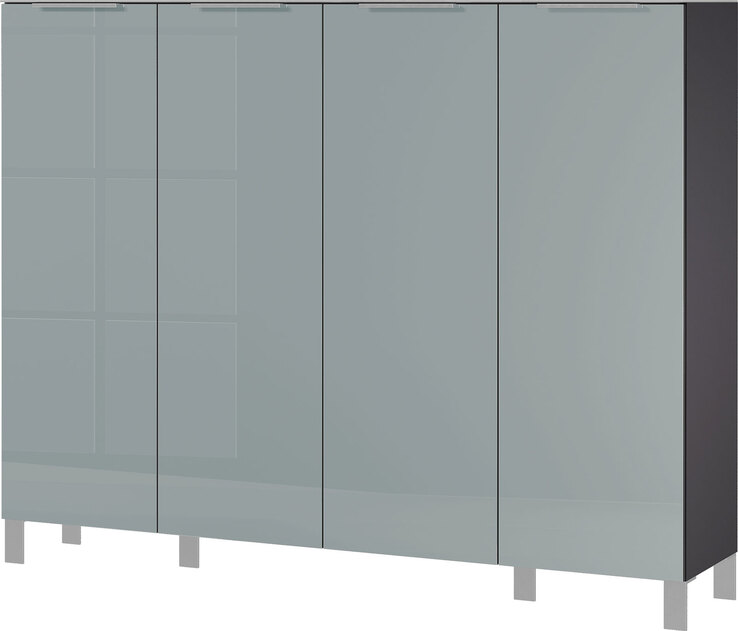 vito Schuhschrank SIRIANO 160 x 127 cm silbergrau/ anthrazit