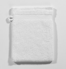 casaNOVA Waschhandschuh MICRO Baumwolle 16 x 21 cm weiß