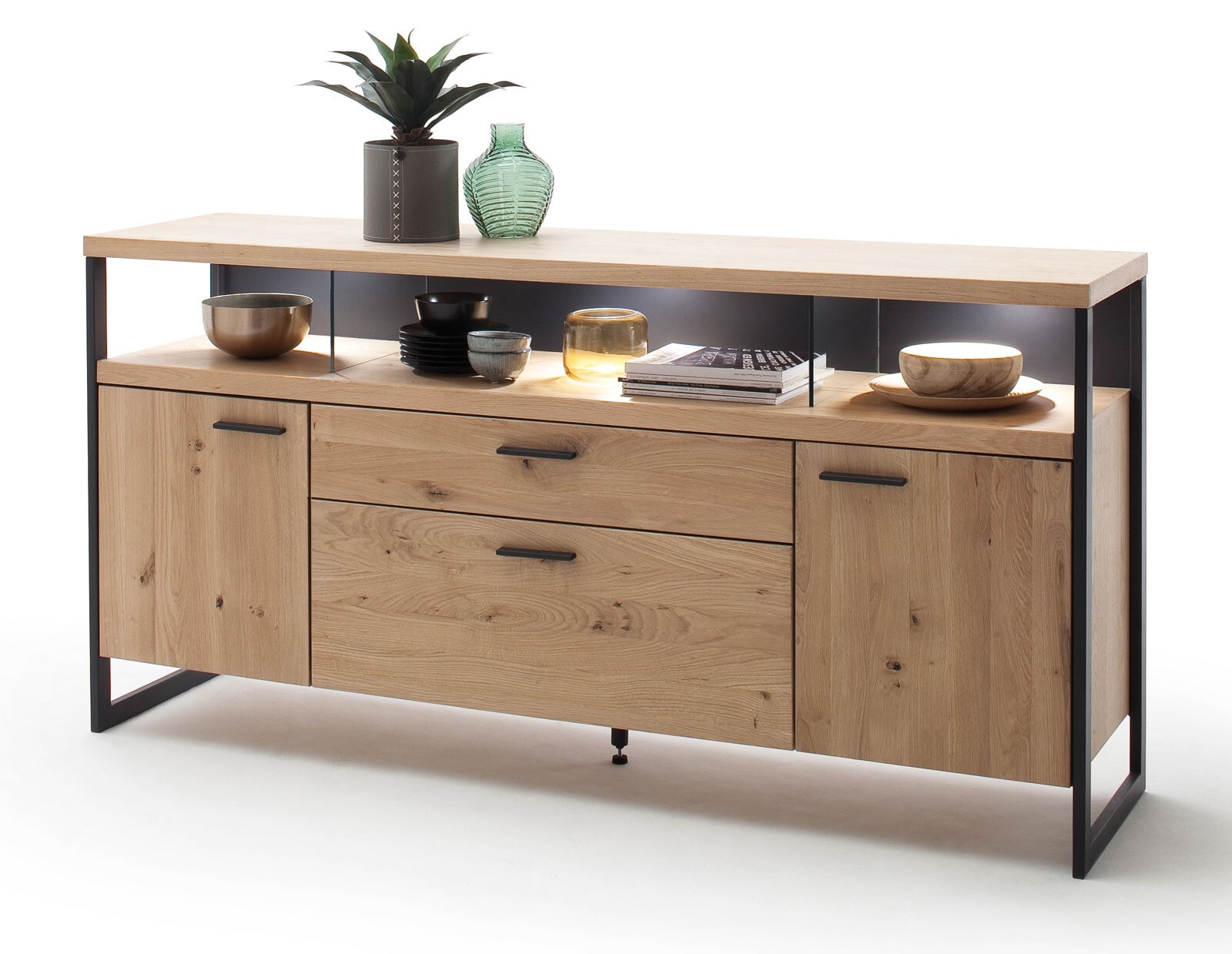 vito Sideboard LANTANA Balkeneiche Bianco /anthrazit