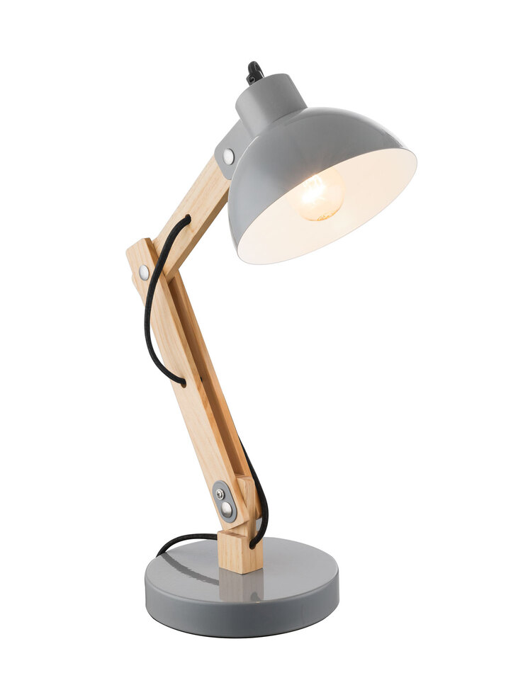 GLOBO Retrofit Schreibtischlampe TANGARIRO grau