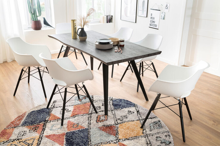 CASAVANTI Esstisch JAKARTA 180 x 90 cm grau/ schwarz