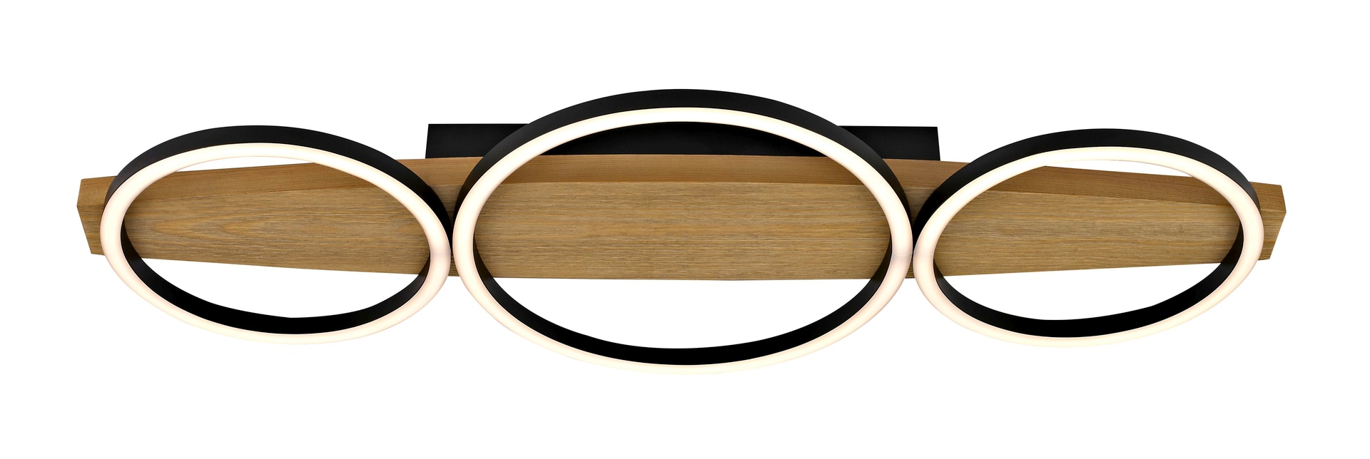 casaNOVA LED Deckenlampe TONDO 70 cm Holz /schwarz