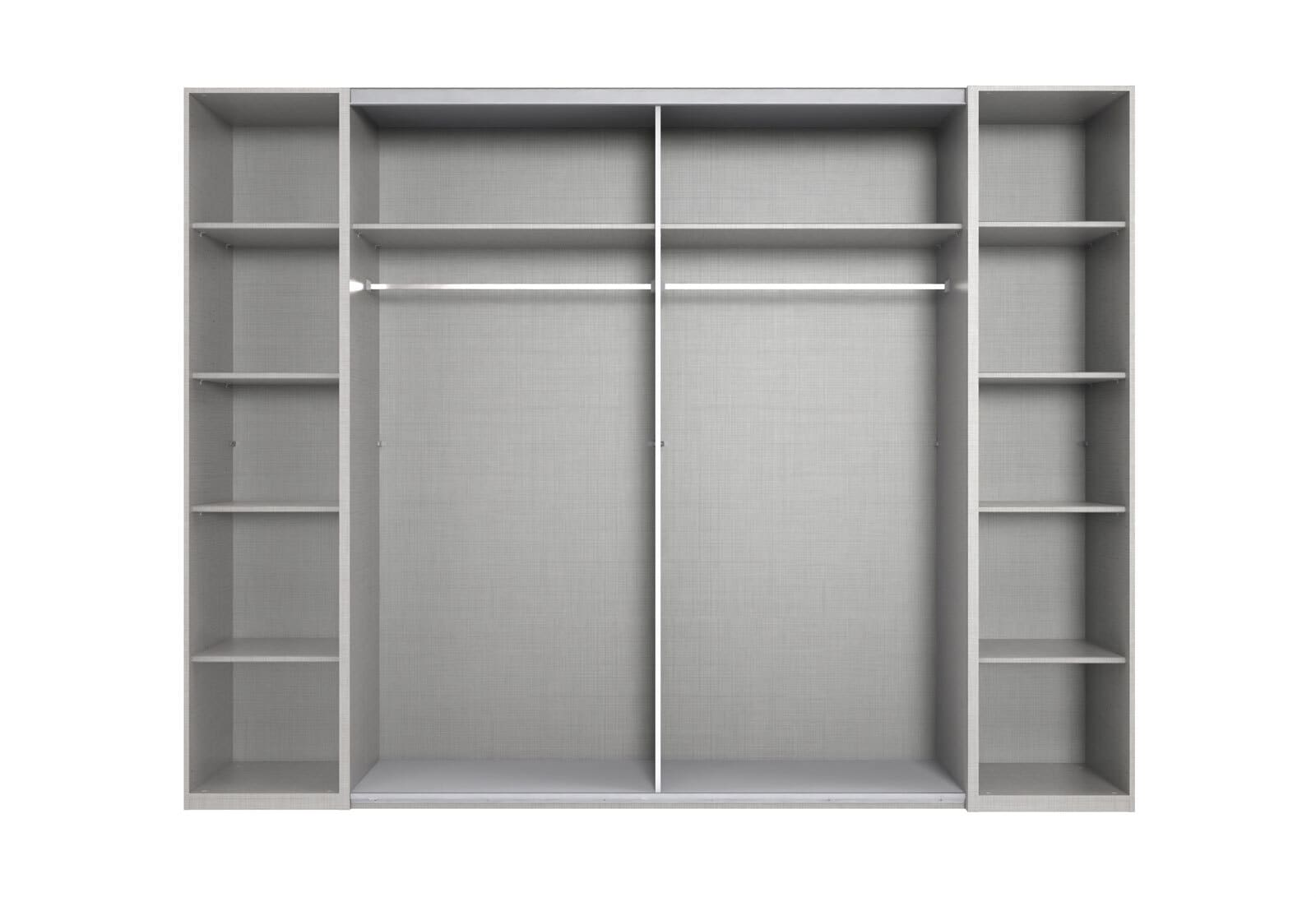 Schwebetürenschrank PHILADELPHIA 270 x 210 x 65 cm in Braun/Grau