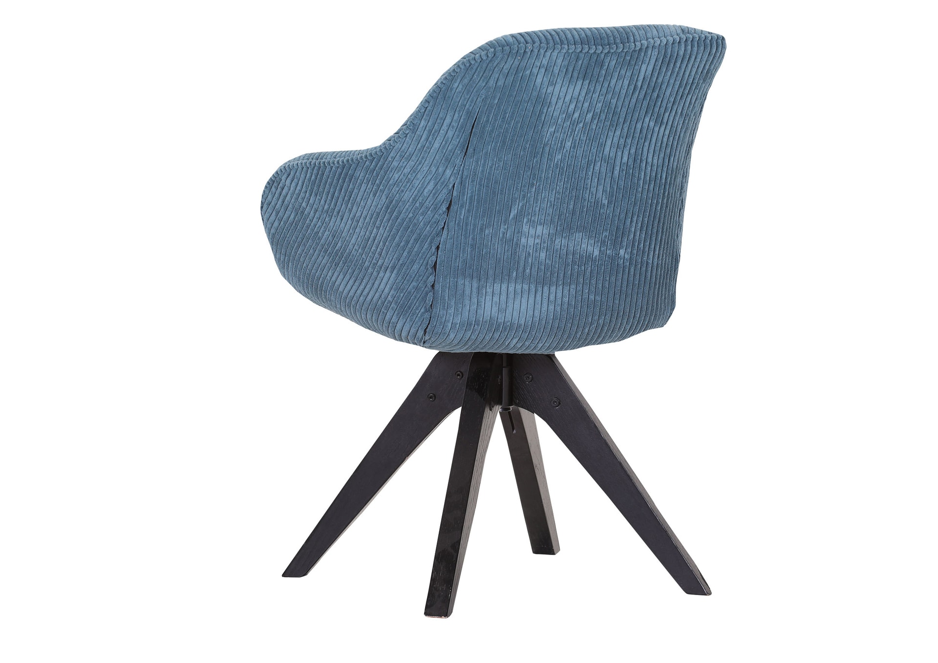 INTERhome Sessel CHILL 60 x 83 cm blau / Eiche massiv schwarz lackiert