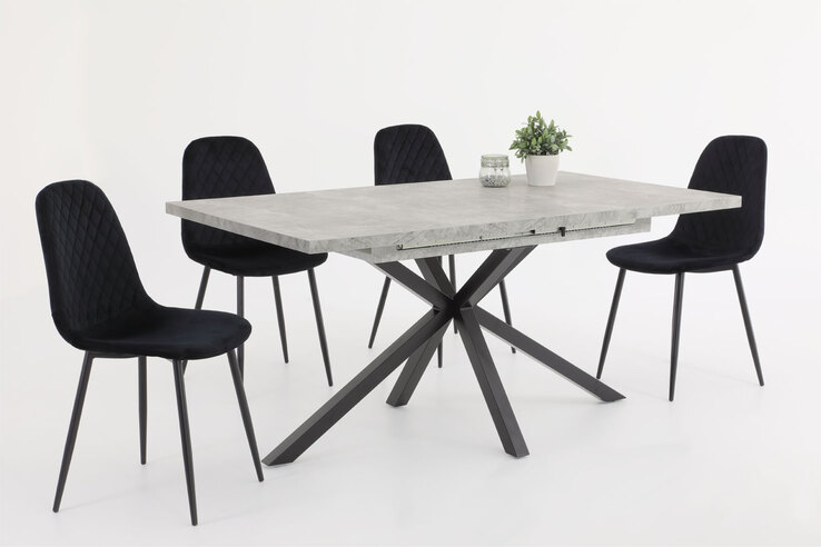 Esszimmerstuhl MIRA 2er Set schwarz