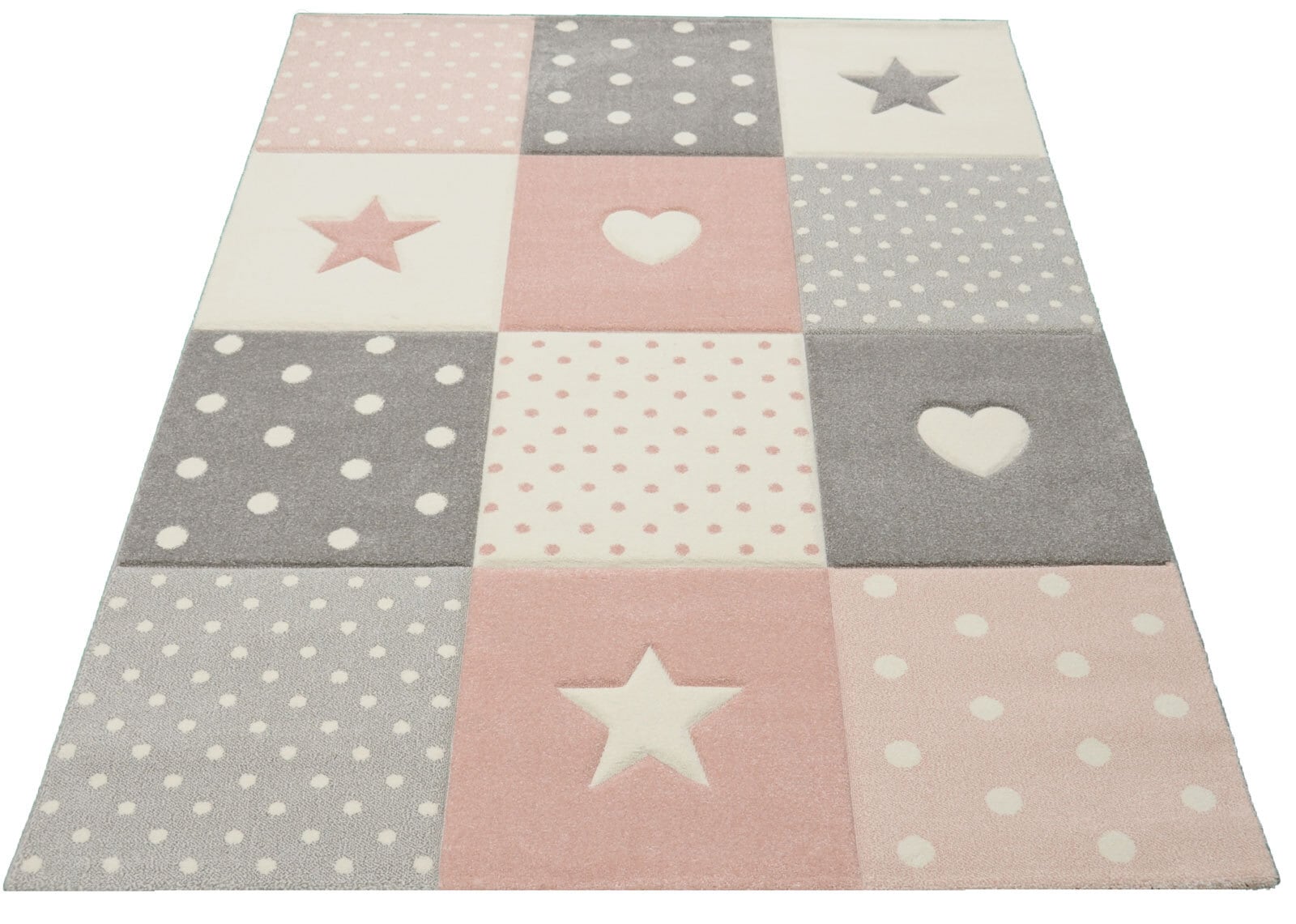 Kinderteppich KIDS STARS 120 x 170 cm rosa