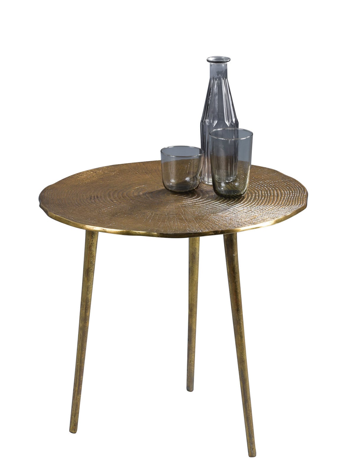 CASAVANTI Couchtisch rund 40 cm Metall gold