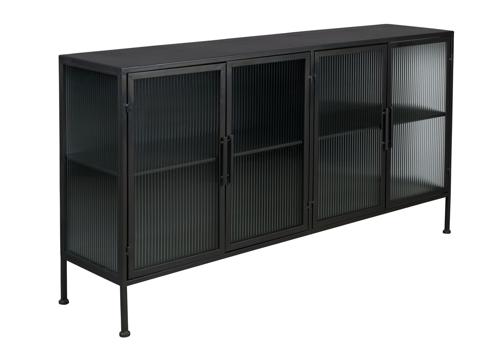 zuiver Sideboard BOLI 150 x 80 cm schwarz/ Glas