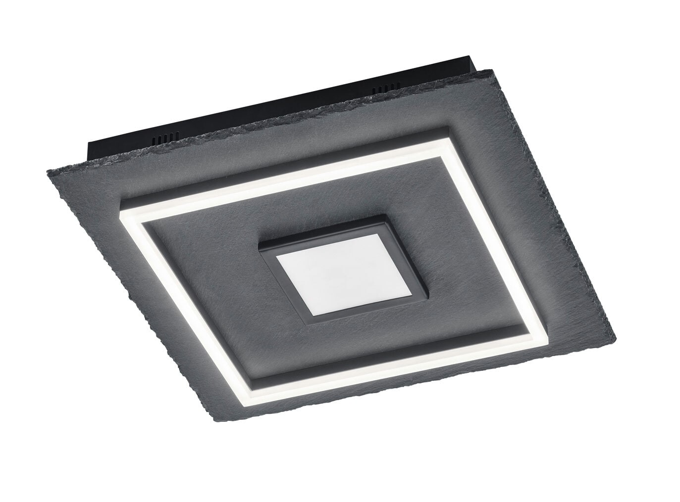 TRIO LED Deckenlampe CORBIE 40 x 40 cm schwarz