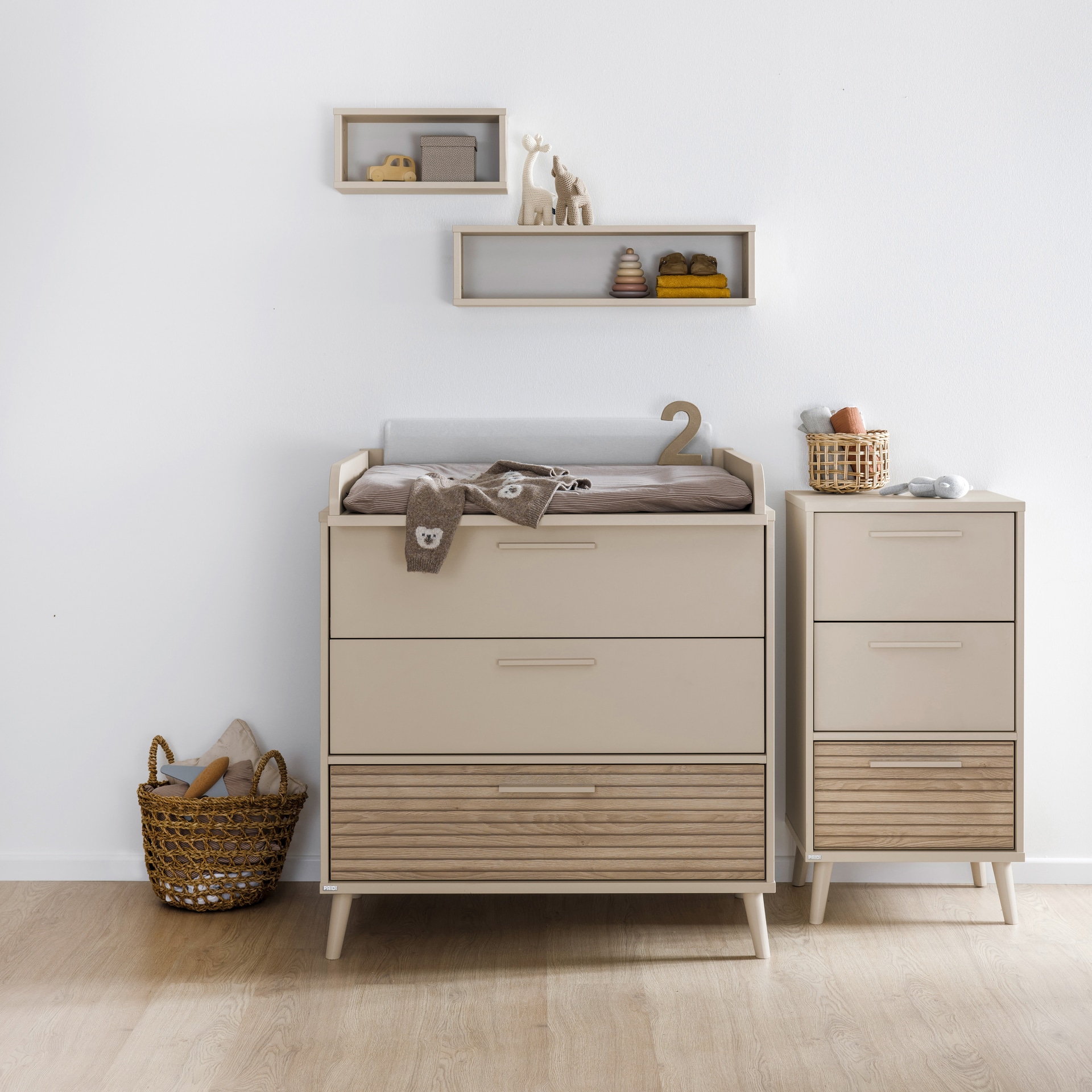 PAIDI Highboard EEFJE beige/ braun