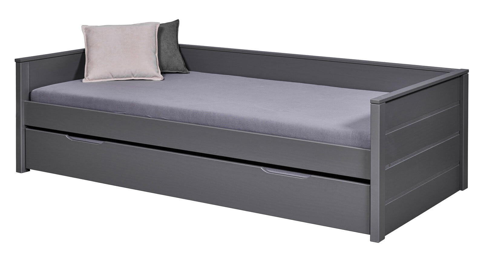 Stauraum-/Funktionsbett NIELES 90 x 200 cm grau