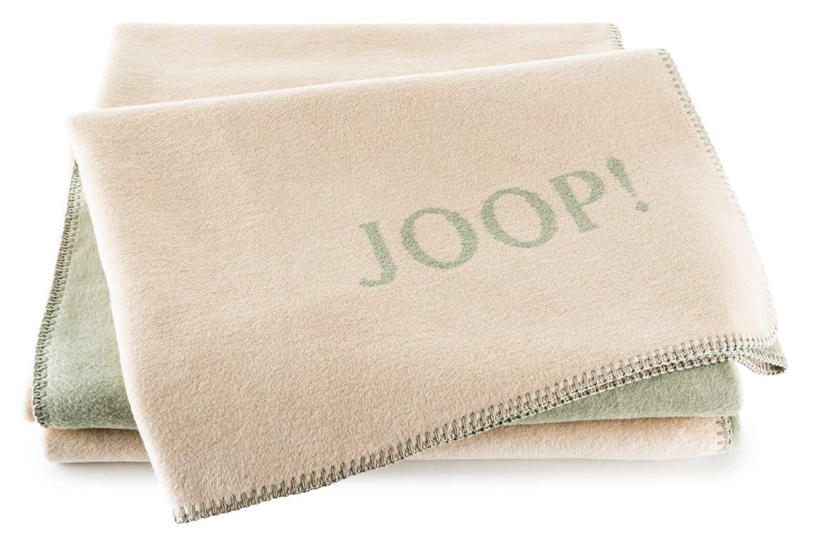 JOOP! Uni-Wohndecke DOUBLEFACE 150 x 200 cm beige/grün