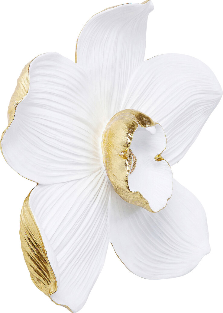 KARE DESIGN Wanddeko ORCHID 51 cm weiß /goldfarbig