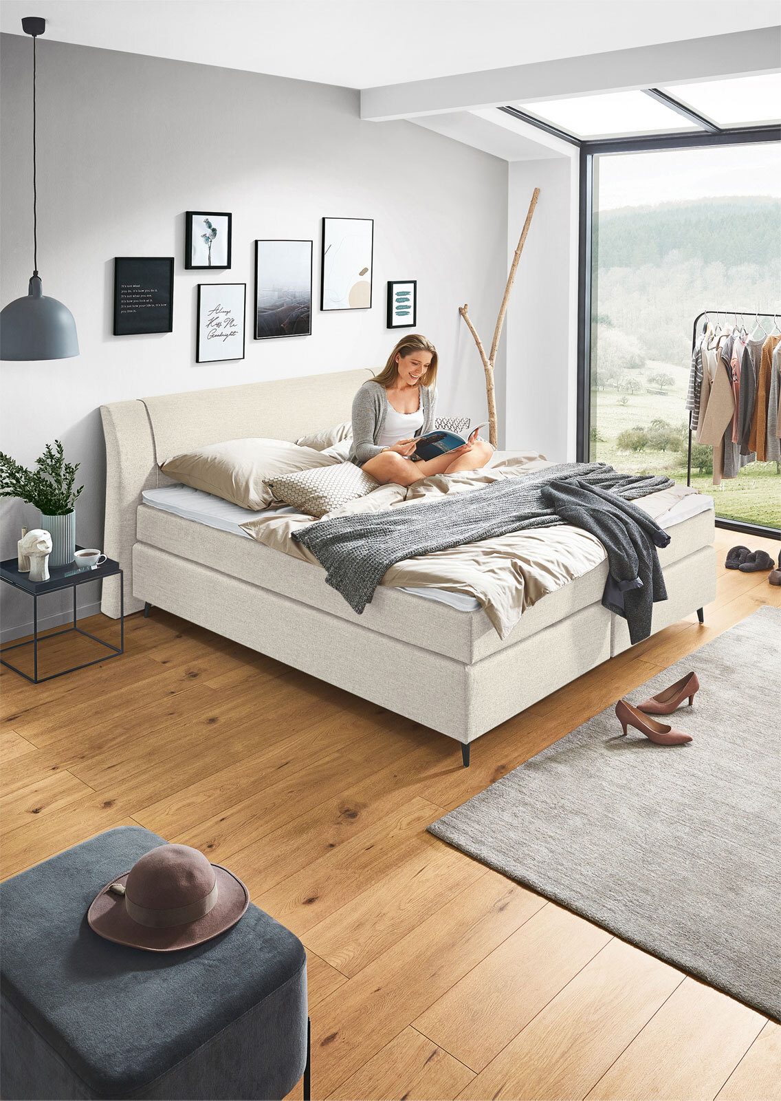 Ole Gunderson Boxspringbett FENTISSIMO TOPMOTION VI NV 180 x 200 cm Inari beige