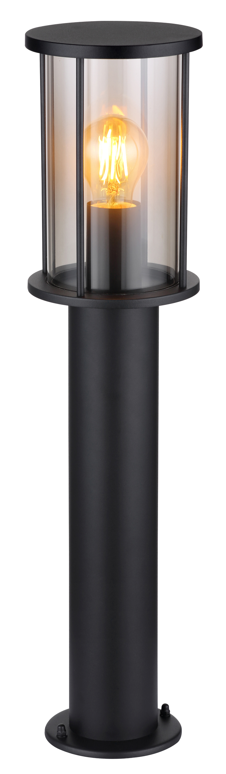GLOBO Retrofit Wegeleuchte GRACEY 60 cm schwarz /rauchfarbig
