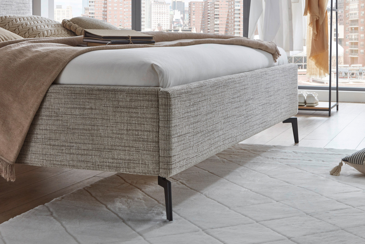Polsterbett RIVA 180 x 200 cm beige/ braun