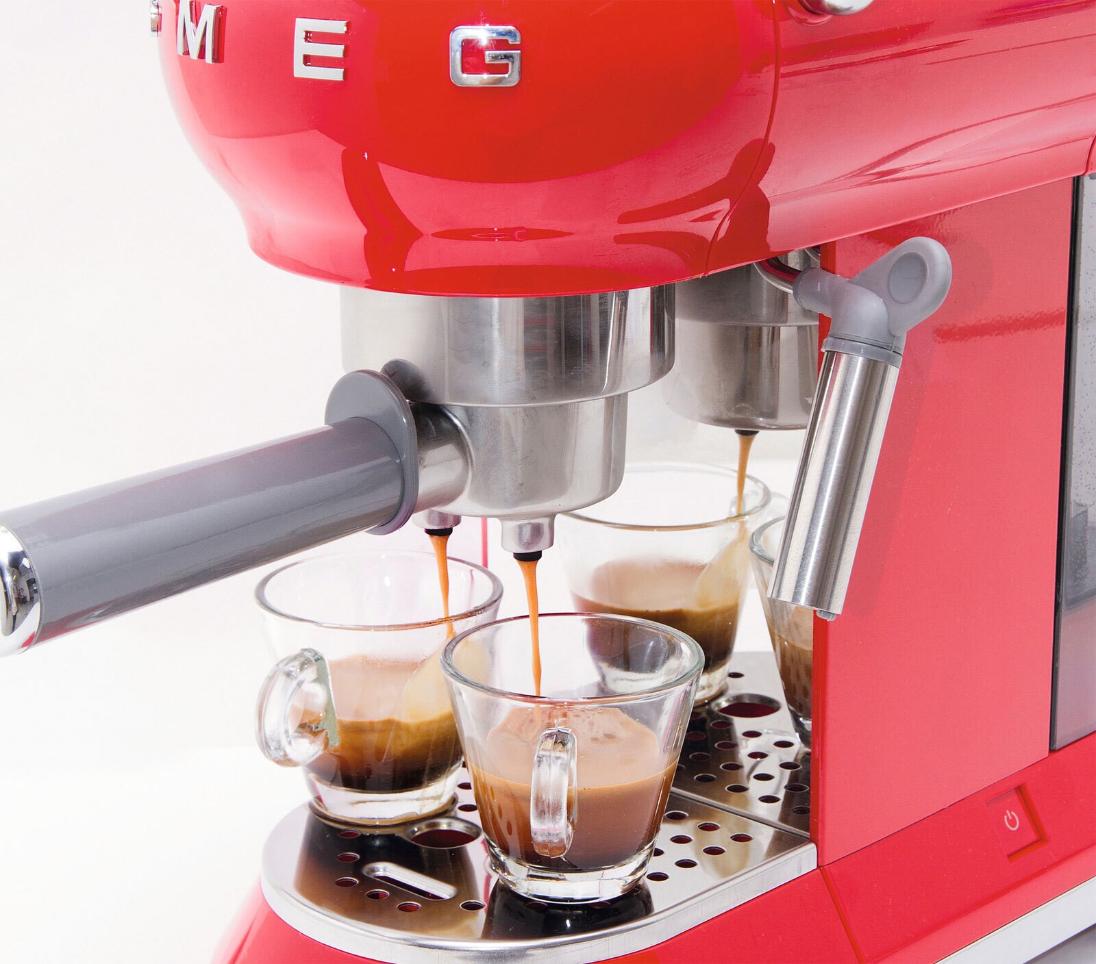 SMEG Espresso-Kaffeemaschine Retro rot