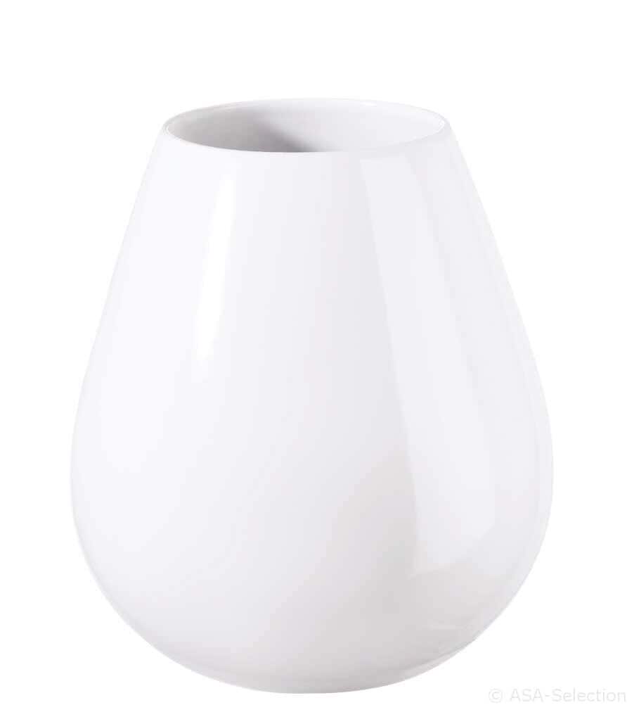 ASA Keramik Vase EASE 18 cm weiß