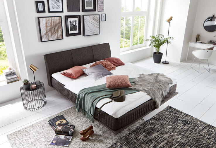 MONDO Boxspringbett SENTA 180 x 200 cm braun