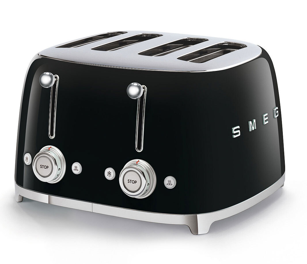 SMEG Toaster 4-Schlitz Retro schwarz