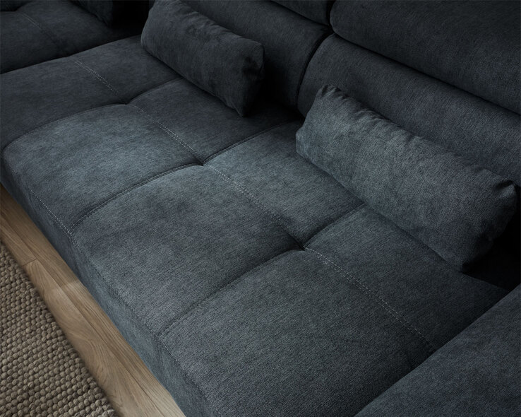 Ecksofa DENIA F 192 x 309 cm dunkelgrau